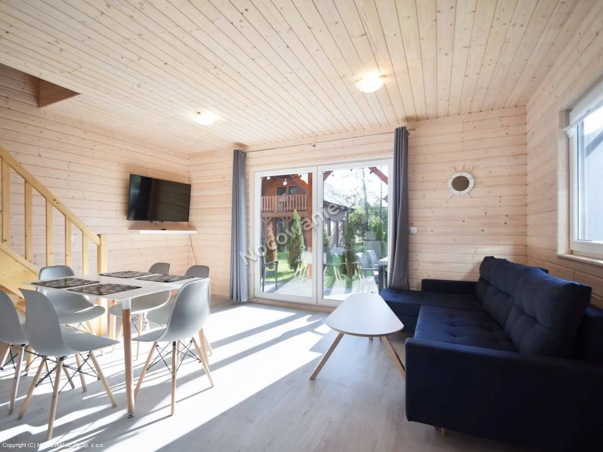 Salon domku drewnianego